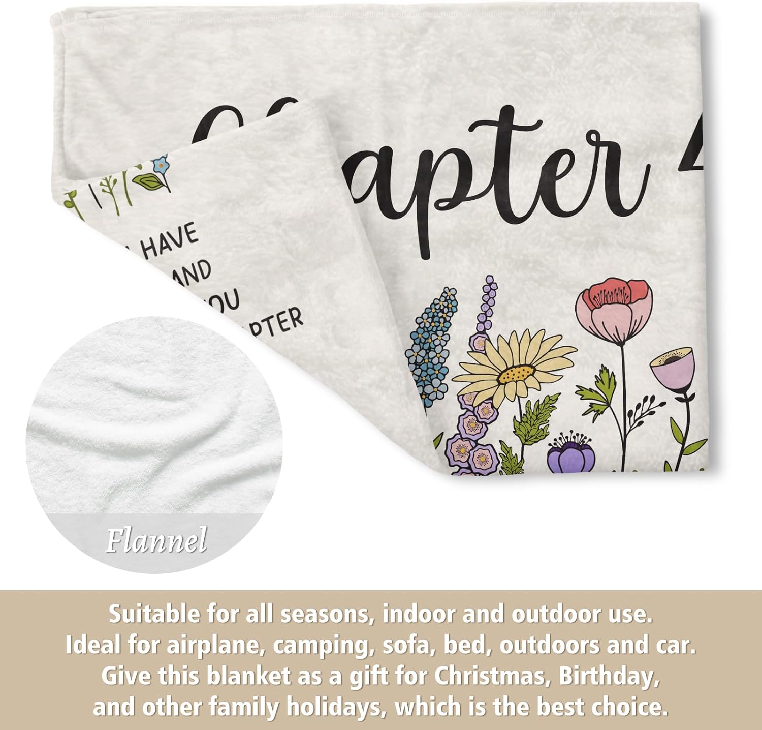 Afterprints 40th Birthday Gifts Women, Chapter 40 Blanket Gift for Her, 40 Year Old Birthday Gifts for Women, Friend, Sister, Mom, 1985 Bday Gift, Turning 40 Throw Blankets 60'' x 80''