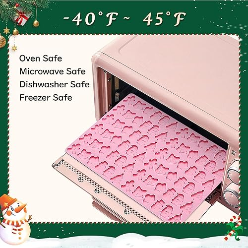 Miniatura 4 de Moldes de silicona de Navidad, 72 moldes de gomitas de chocolate con forma de árbol de Navidad, Papá Noel, etc., para dulces de bricolaje,