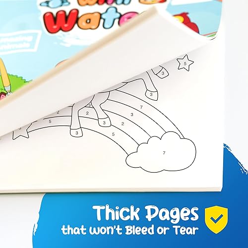 Miniatura 7 de Libro para colorear con agua para niños pequeños kit de actividades de pintura de acuarela para niños sin desorden - Artes y manualidades para