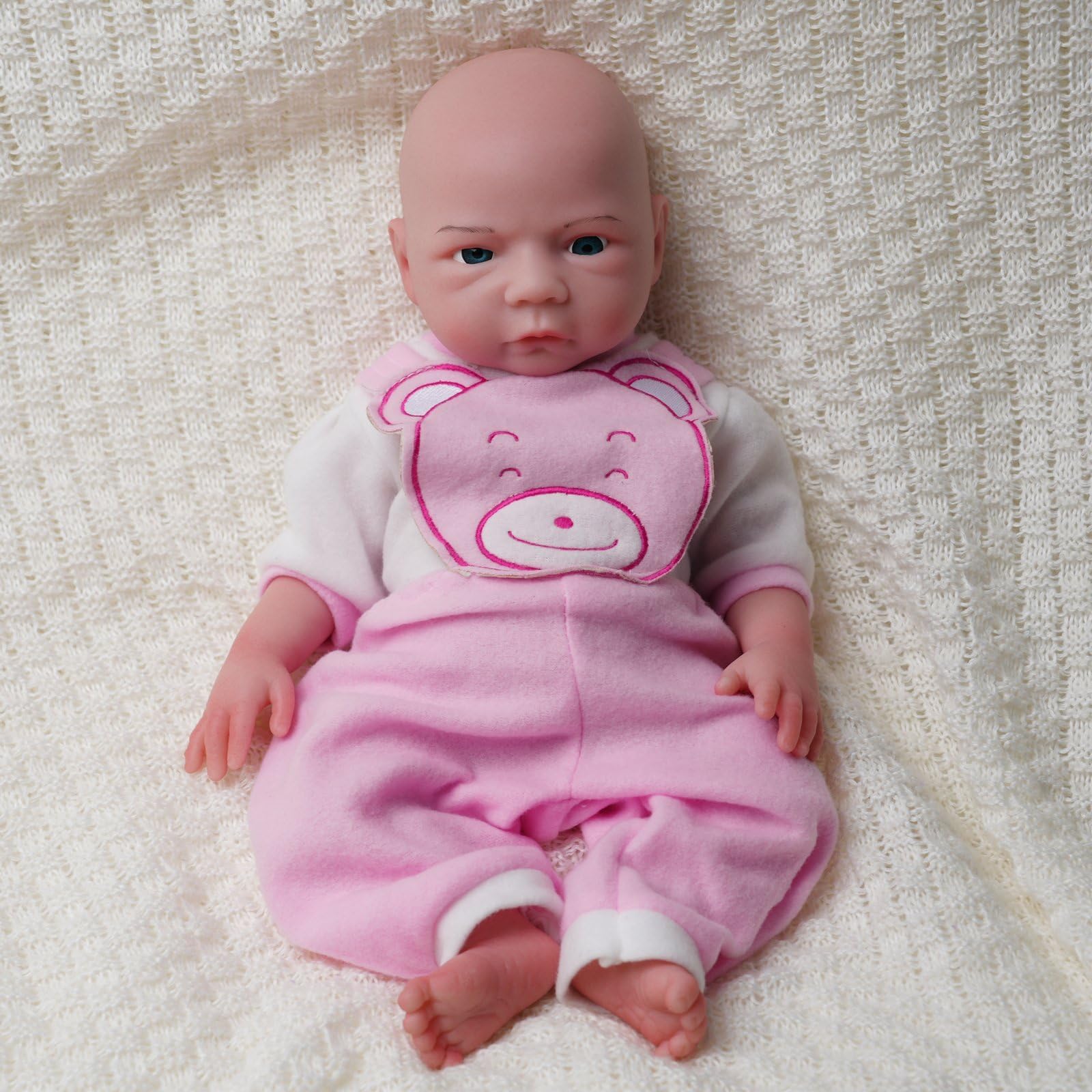 AISITE Drink and Pee Silicone Baby Doll Girl - 18 Inch Realistic Reborn Baby Dolls, Christmas and Birthday Gifts for Daughter, Niece and Granddaughter