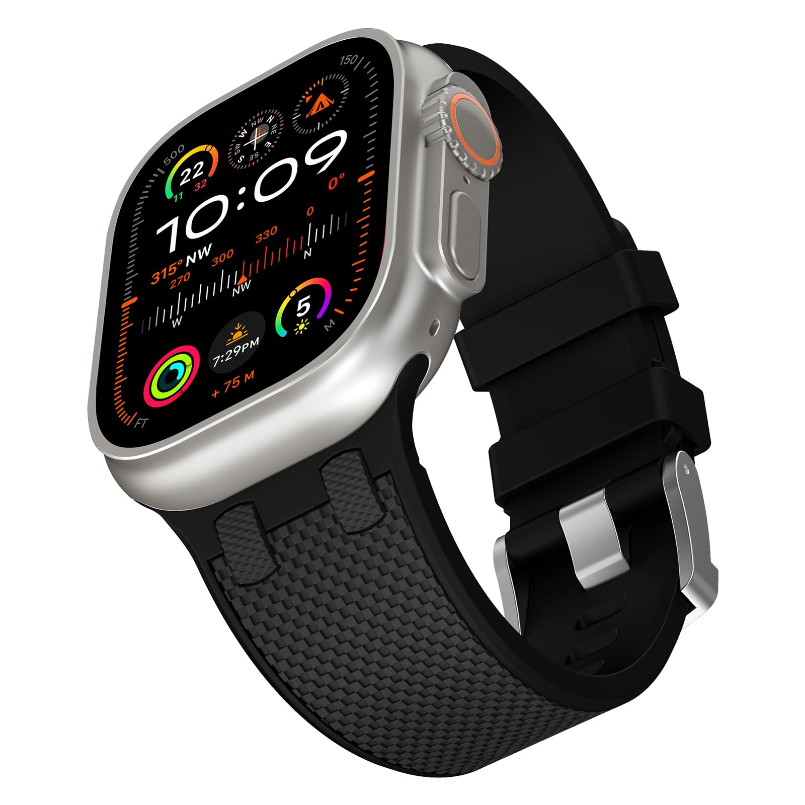 RoYiio Bands for Apple Watch Band Ultra 3/2 49mm Band Silicone Replacement Strap for Apple Watch SE 3/2 44mm, Series 11/10 46mm, Series 9/8/7 45mm,