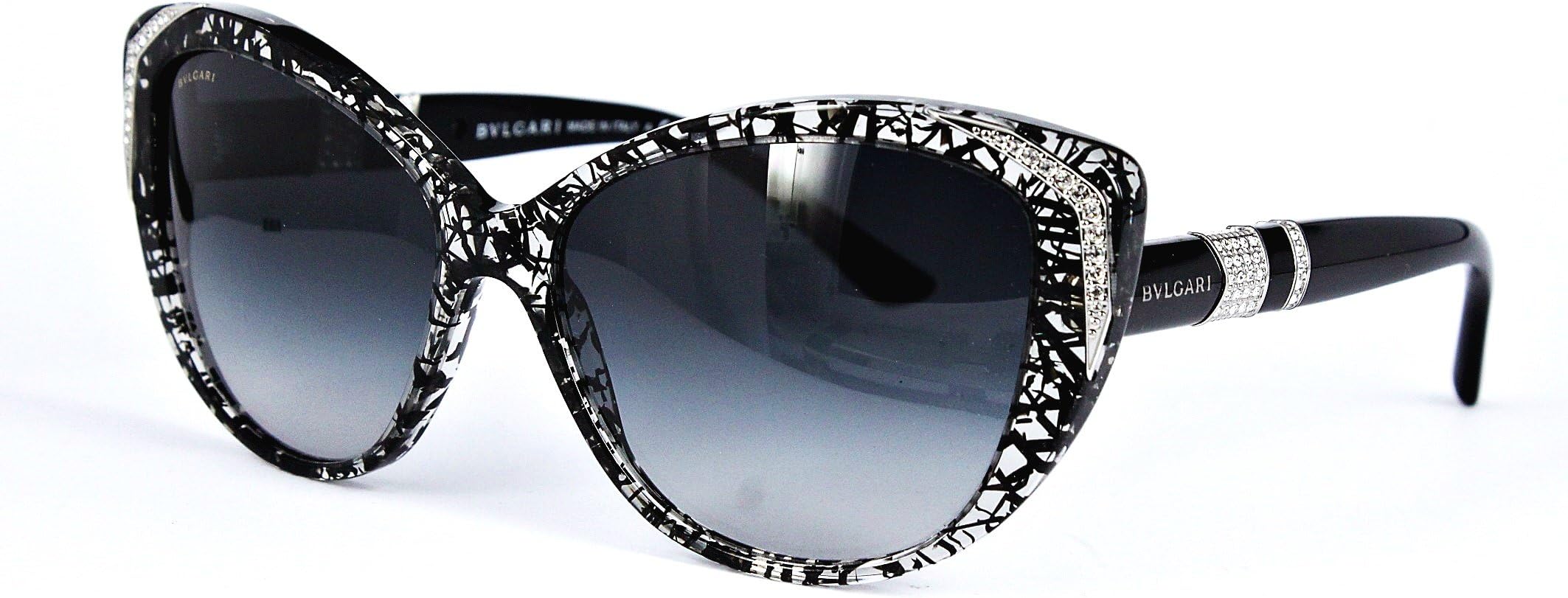 Bvlgari Women's BV8151BM Sunglasses Black San Pietrino/Grey Gradient 57mm