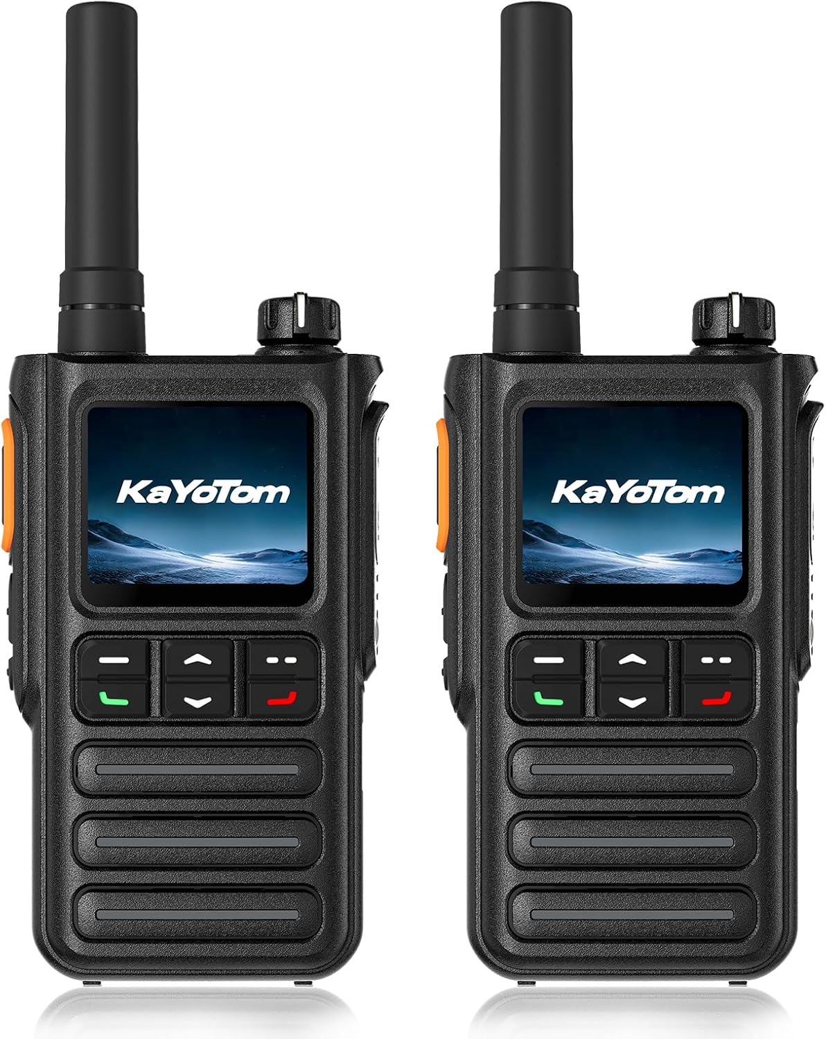 KaYoTomRadios G09 Lifetime Free GPS Walkie Talkies: Unlimited Nationwide Range, IP65 Waterproof, AI Noise Cancel 2-Pack