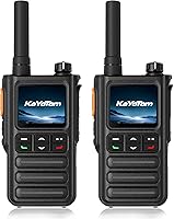 KaYoTomRadios G09 Lifetime Free GPS Walkie Talkies: Unlimited Nationwide Range, IP65 Waterproof, AI Noise Cancel 2-Pack