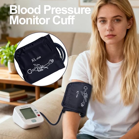 Extra Large Blood Pressure Cuff for Omron BP Monitors 22-52CM Adjustable XL Blood Pressure Monitors Cuff ReplacementCompatible with Blood Pressure Monitors for Adults