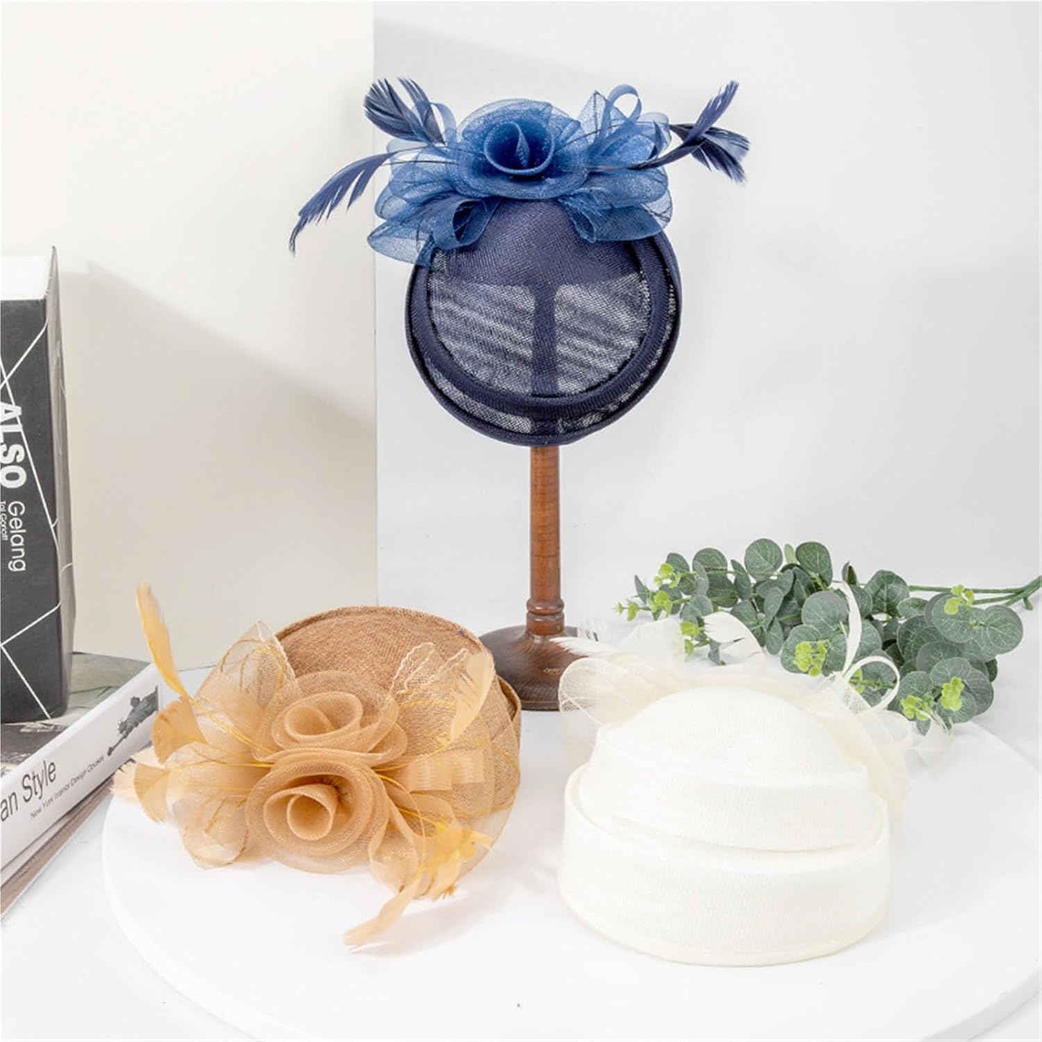 Women's Sun Hats 2026 New Elegant Versatile French Style Linen-Look Small Hat Sweet Flower Ladies Party