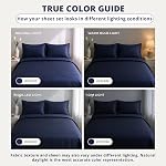 100% Austrian Eucalyptus Queen Bedsheets, 18 Inch Deep Pocket Queen Sheets, Cooling Sheets with Elastic Corner Straps, Eucalyptus Silk Tencel Lyocell (Crown Blue, 4PC Queen)