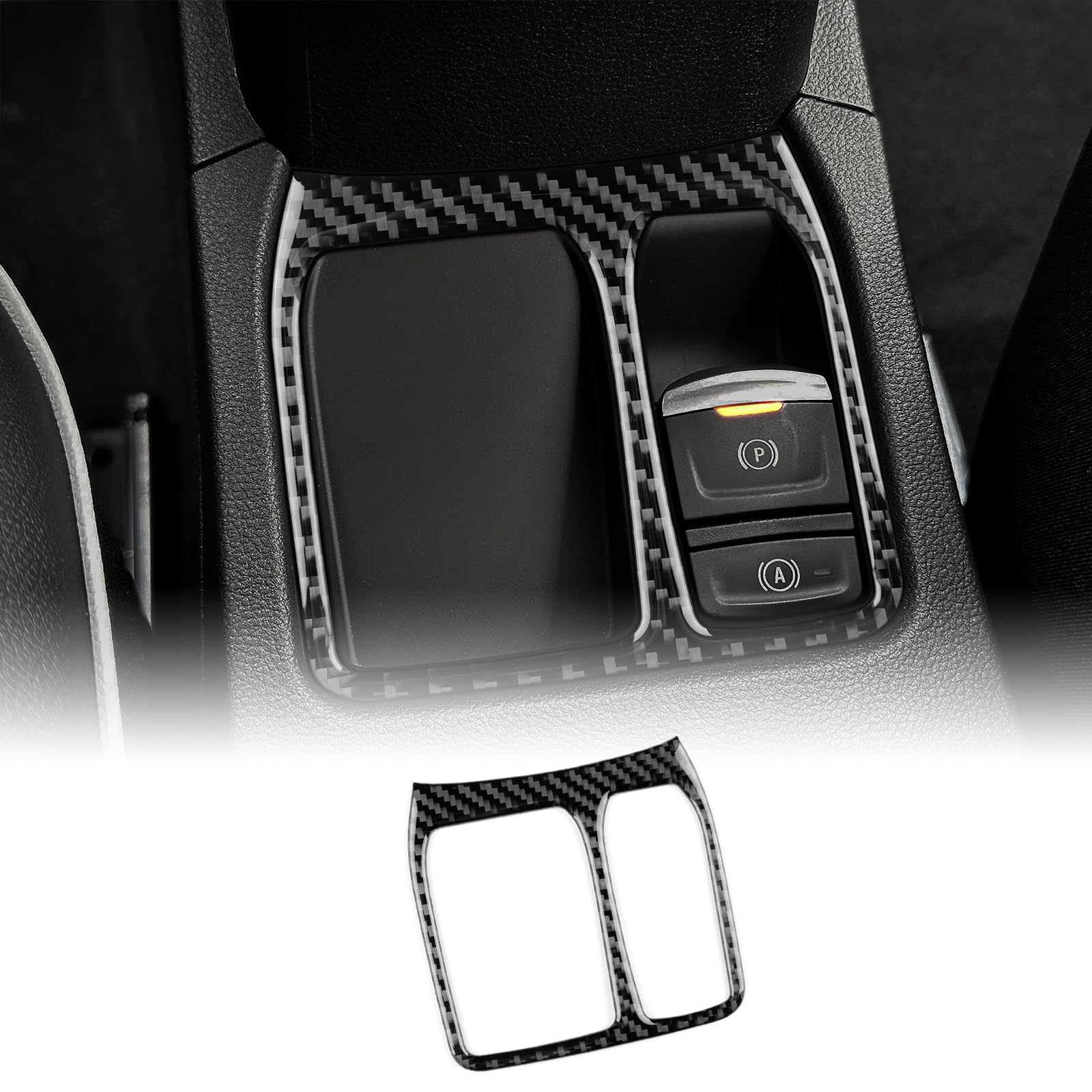 KUNGKIC Per Renault Clio 5 MK5 2020 2021 2022 2023 2024 2025 Accessori Fibra di Carbonio Auto Console Centrale Leva Elettronica Freno di Stazionamento Elettronico Tastierino Interno Accessori