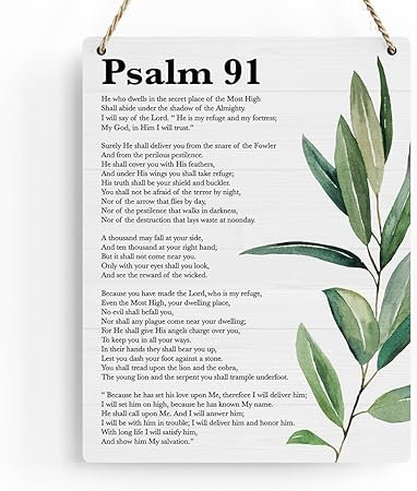 Inspirational Scripture Wall Art Bible Verses Psalm 91
