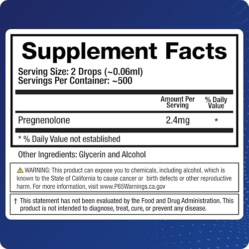 Miniatura 3 de BioMatrix Suplemento de pregnenolona, líquido micronizado sublingual para la memoria, el estado de ánimo, la salud del cerebro | 3 veces mejor