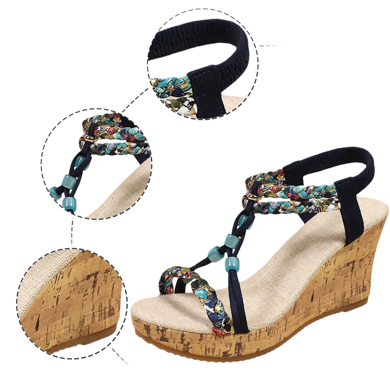 Sandali estivi moda in mesh traspirante con puntale antiscivolo, comode calzature da spiaggia