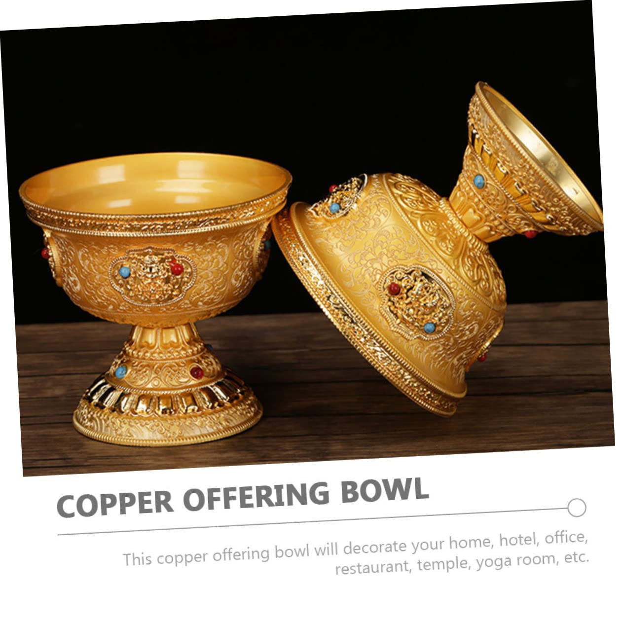 Tempel Kupfer Schale Für Wasseropfer Dekorative Buddha Worship Bowl Für Religiöse Zeremonien Und Spirituelle Praktiken
