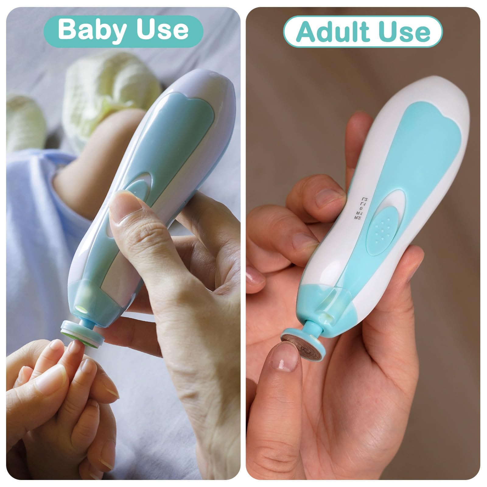 BumbleBee Baby Nail Trimmer, Upgraded Electric Baby Nail Clipper, Baby Nail File with LED Light for Newborn Toddler & Kids Toes and Fingernails - Care, Polish & Trim 4