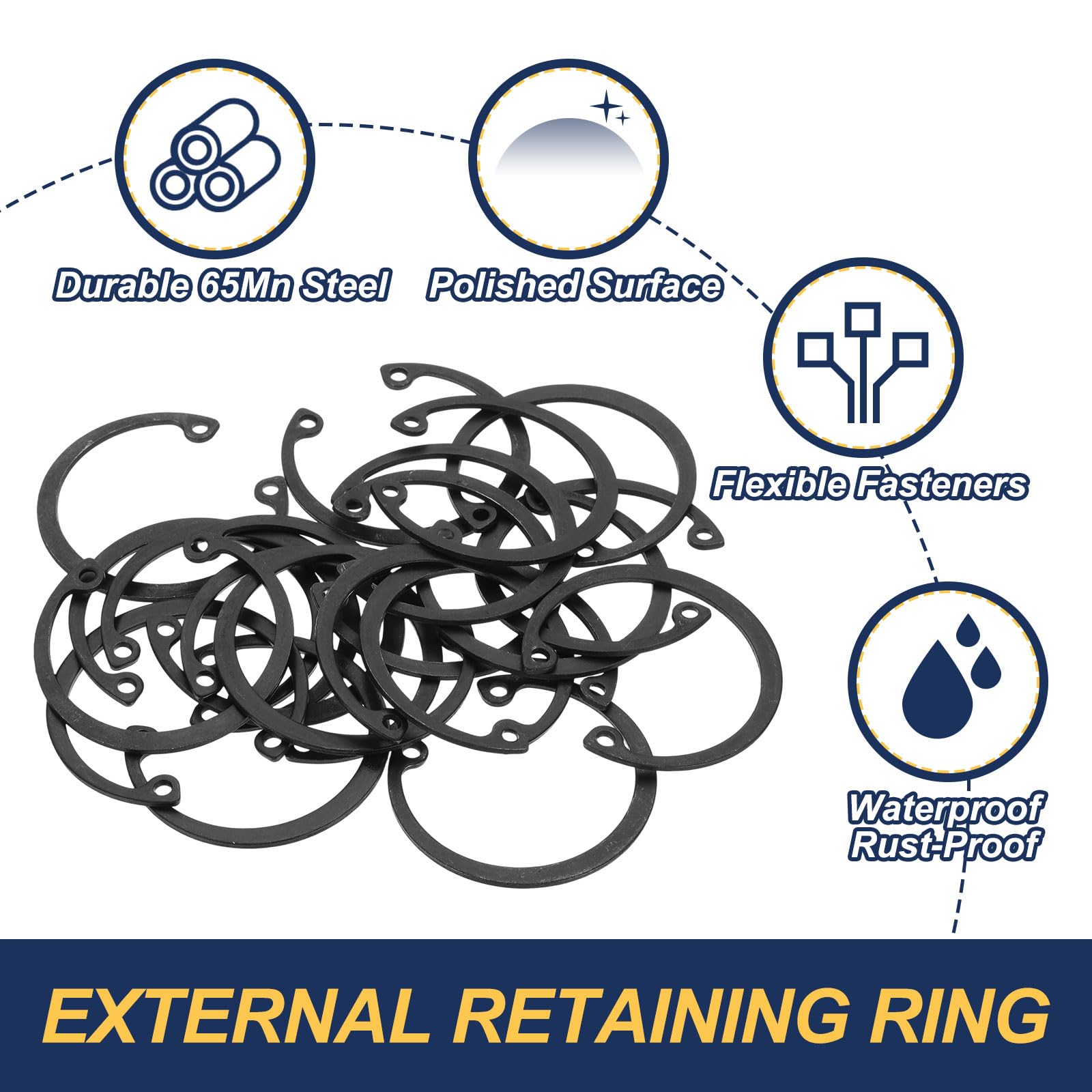 PATIKIL 20 Pcs Internal Retaining Rings - Image 3