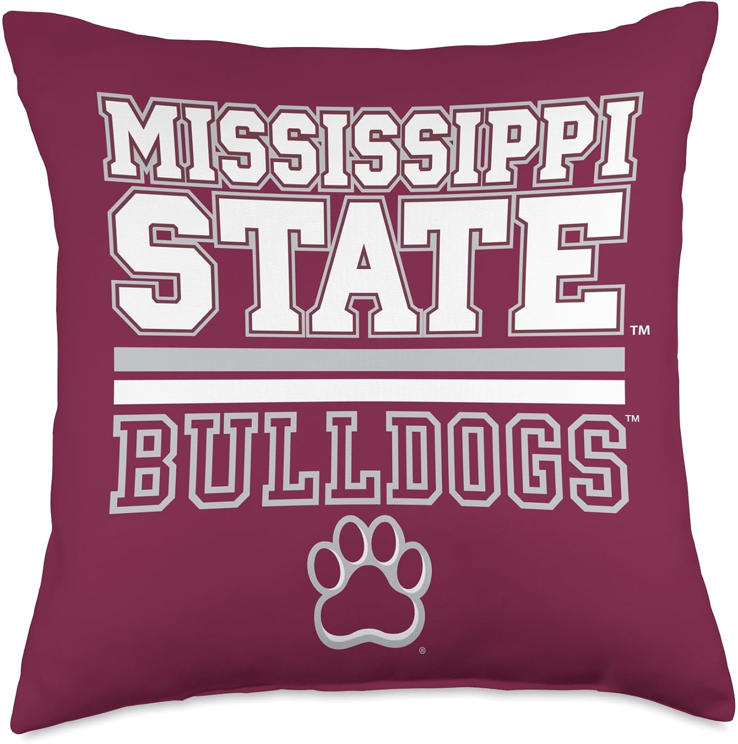 Mississippi State Bulldogs | Official NCAA | NAFPMSSU01 Throw Pillow