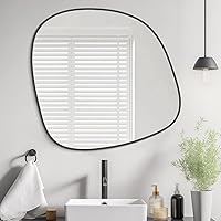 Vista 20 de WallBeyond Espejo asimétrico, espejo de pared irregular, espejos de pared decorativos para dormitorio, sala de estar, entrada, pasillo, espejo