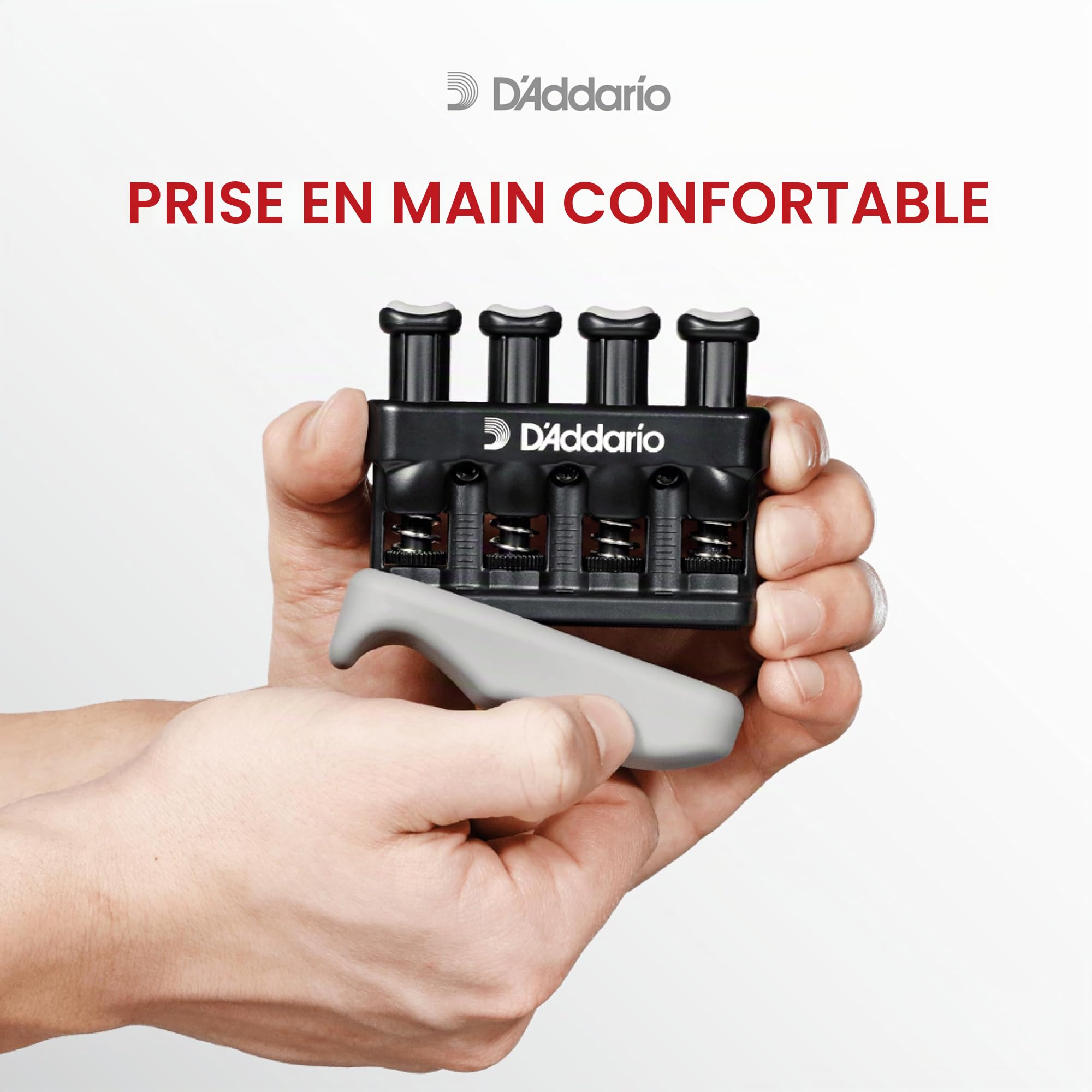 D'Addario Varigrip Hand Exerciser - Améliore la Dextérité et la Force des Doigts, des Mains et des Avant-bras - Outil d'exercice Musculaire de la Main Réglable