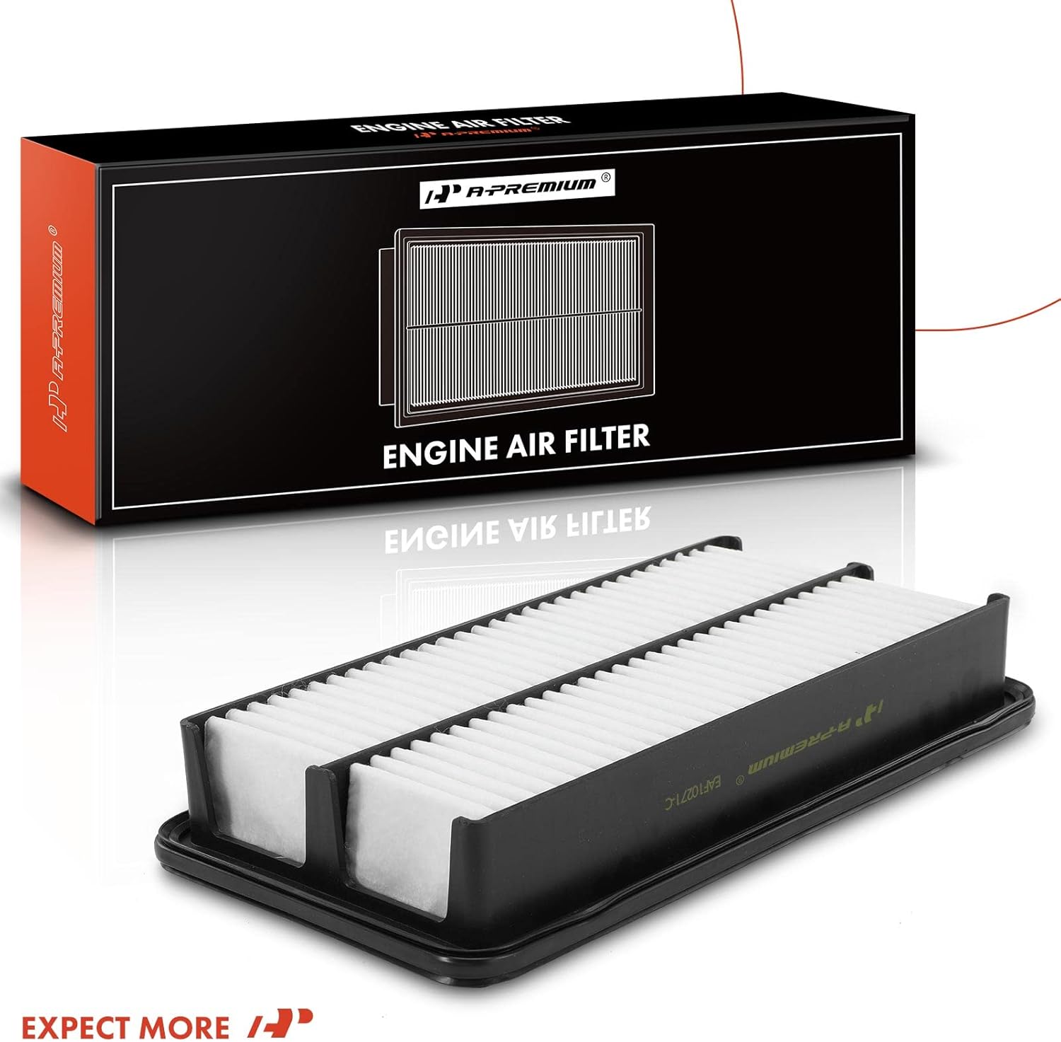 A-Premium 2-PC Engine Air Filter Compatible with Hyundai Entourage 2007-2010 & Kia Sedona 2006-2012 2014, Rigid Panel, Replace# 281134D000