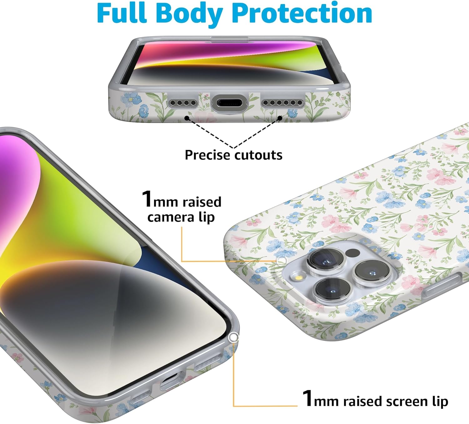 Casely iPhone 16 Pro Max Case | Pastel Garden | Sunday Best | Compatible with MagSafe | Classic Ultra Slim Design
