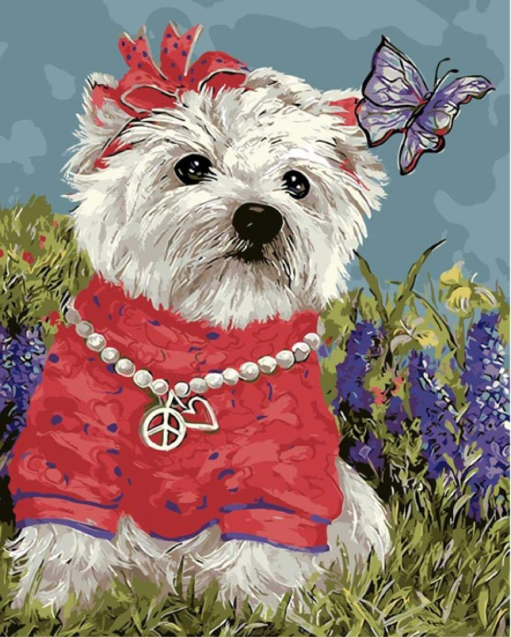 Peinture par numéro chien pour réussir votre premier tableau sans savoir dessiner