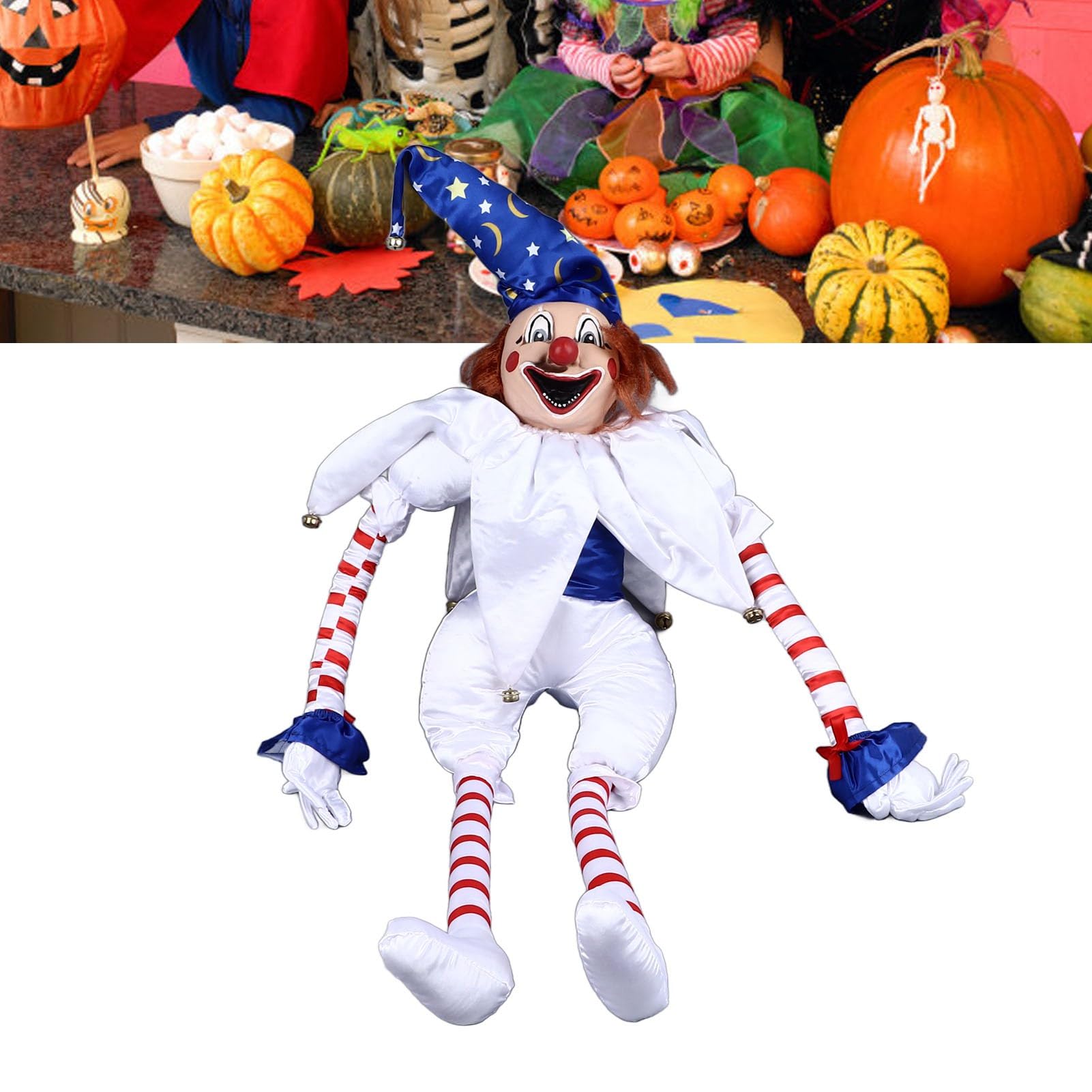 ハロウィン 飾り お店 お化け屋敷 ピエロ おもちゃ ホラー人形 赤い服のピエロ 814332GmDtL._UF350,350_QL50_.jpg