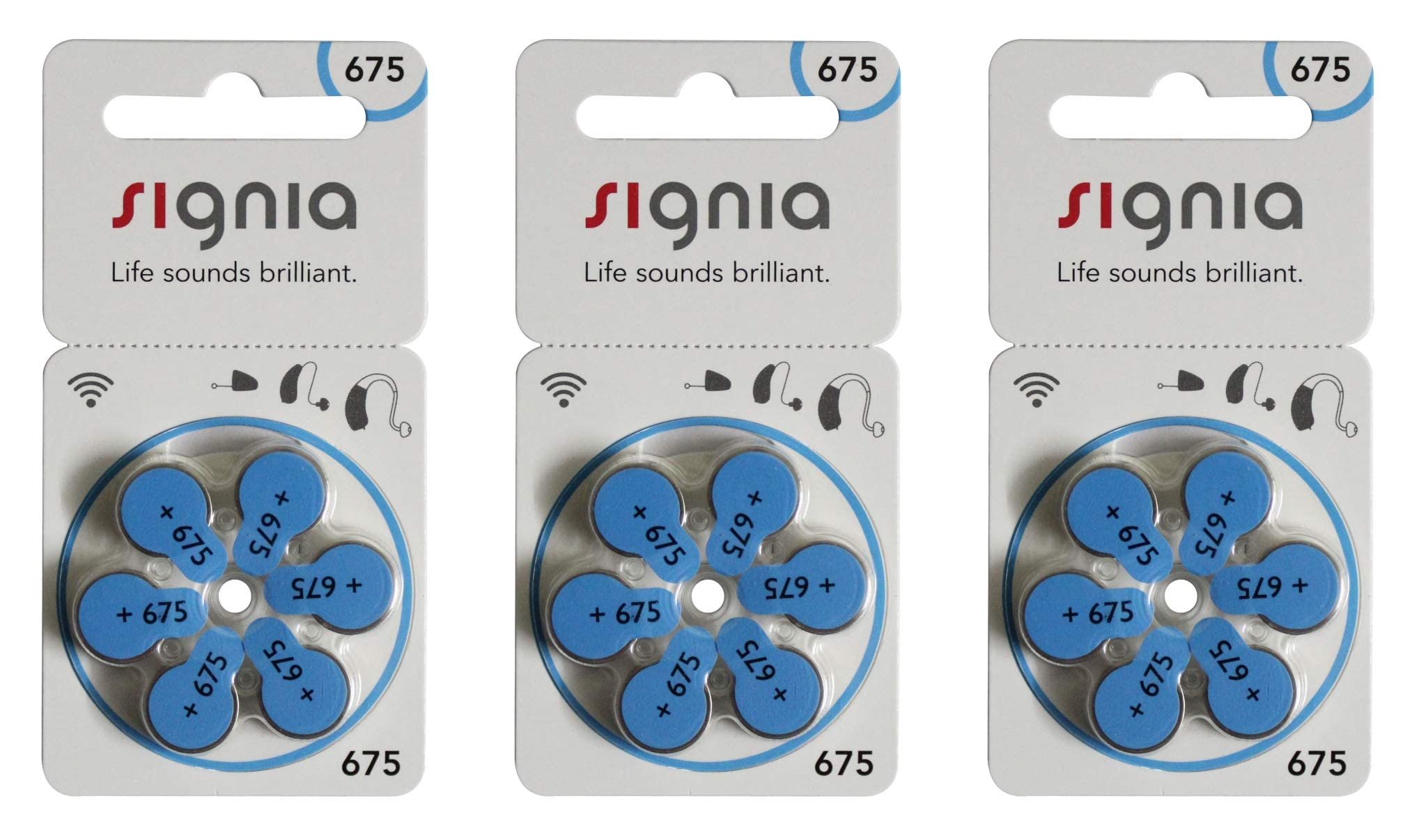 Buy Siemens Signia Hearing Aid Batteries MF Pack Of 6 Batteries Size
