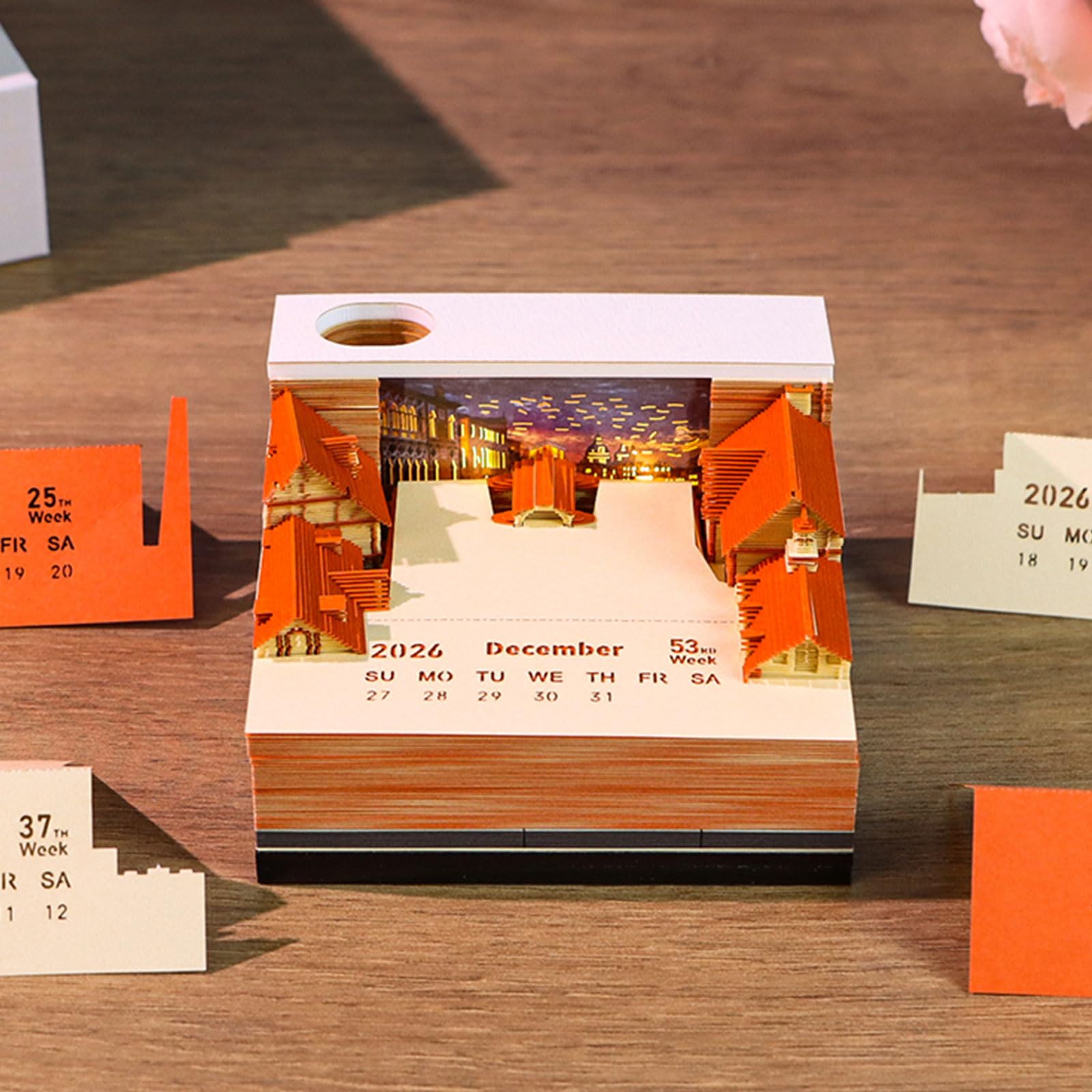 Planificador semanal decorativo 2026 con arte detallado de papel temático acuático y recordatorios integrados para quitar