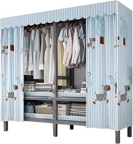 Miniatura 10 de large closets Folding Clothes Closet Metal Iron Wardrobe Closet Portable Closets for Hanging Clothes Easy to Assemble Saves Space Closet