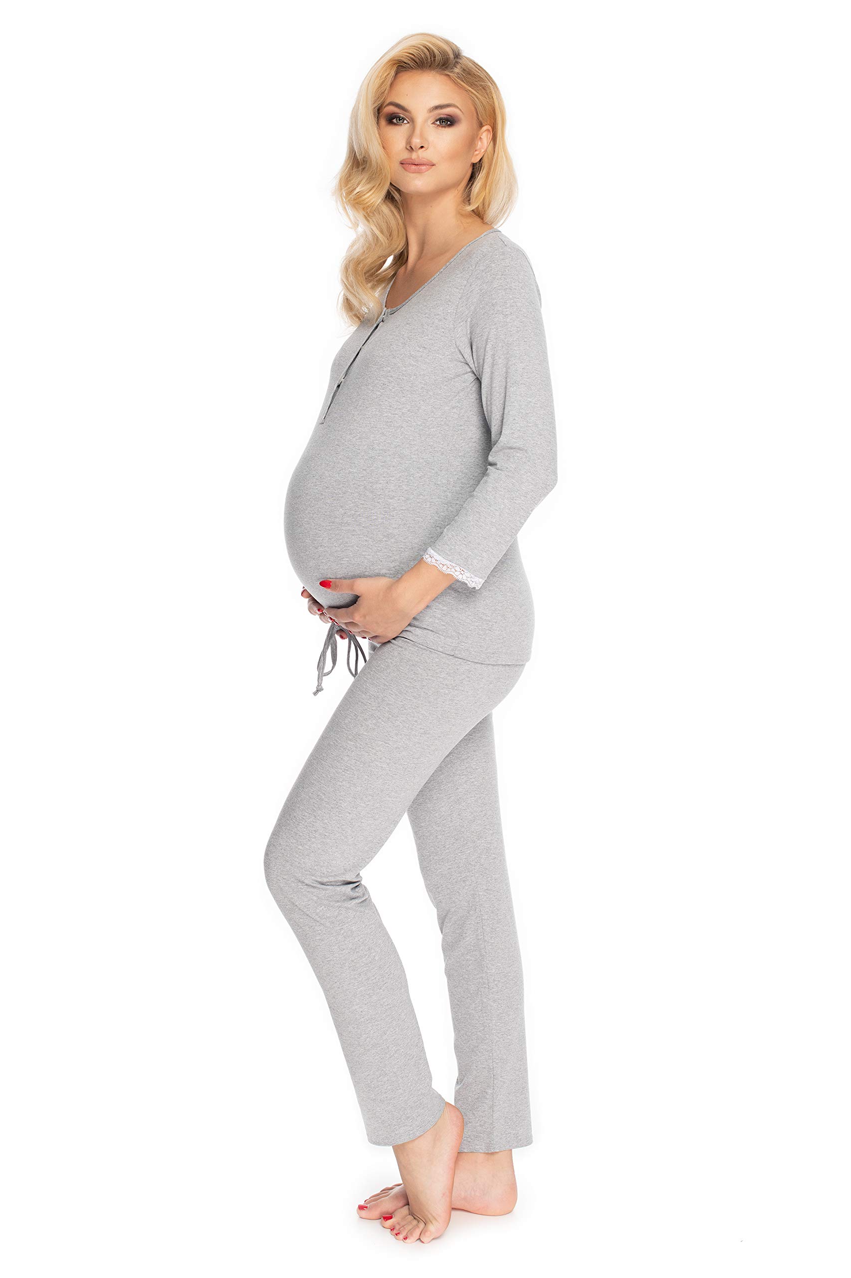 Selente Mummy Love Pyjama Grossesse/maternité avec détails Douceur en Contraste. Fabriqué dans l'UE.