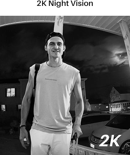 Miniatura 3 de WUUK Cámara de timbre 2K, timbre de video inalámbricocon cable, Homebase soporta hasta 8 cámaras, sin suscripción, WiFi de 2.45 GHz, almacenamiento