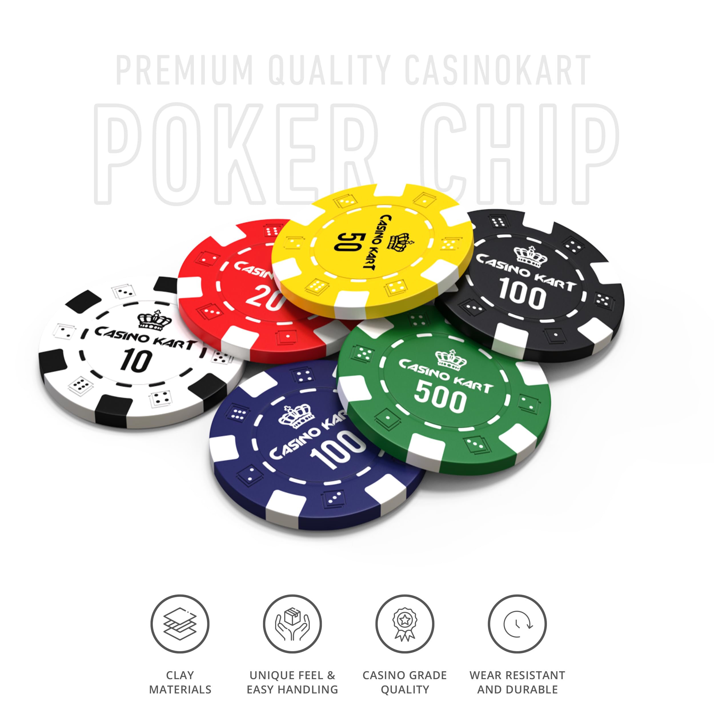 CASINOKART Premium Casino-Quality Poker Chips with and Without CASINOKART Premium Casino-Quality Poker Chips with and Without