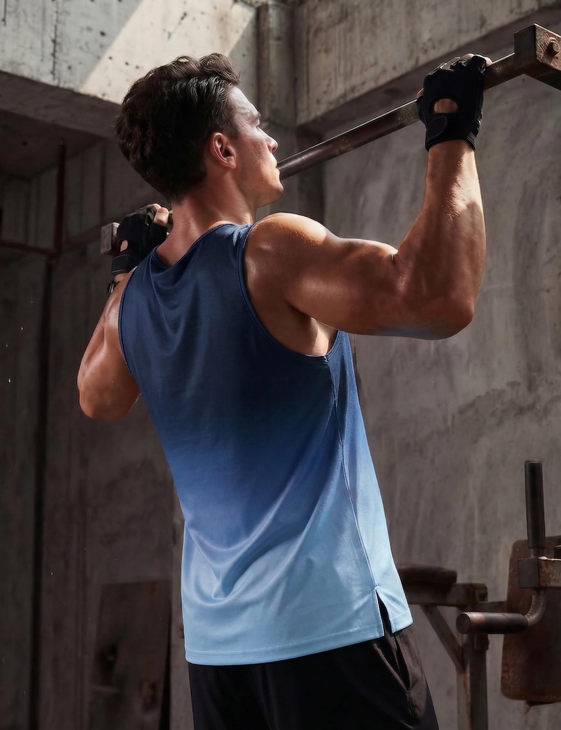 PINSPARK Camiseta de tirantes para hombre, sin mangas, camiseta de entrenamiento, verano, exterior, camiseta funcional - 2