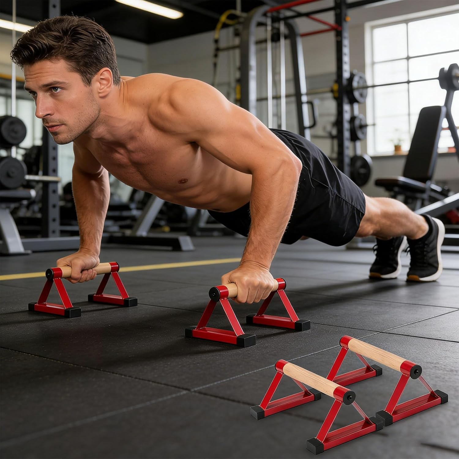 2pcs Long Lasting Push Up Grips with Comfortable Hold and Heavy Construction for Intense Workouts Center Exercise Tools