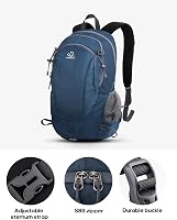 WATERFLY 30L Vízálló Túrahátizsák - Könnyű Nylon Kirándulóhátizsák Túrázáshoz, Kék Unisex Hátizsák Férfiaknak és Nőknek, Utazáshoz, Kempinge 4