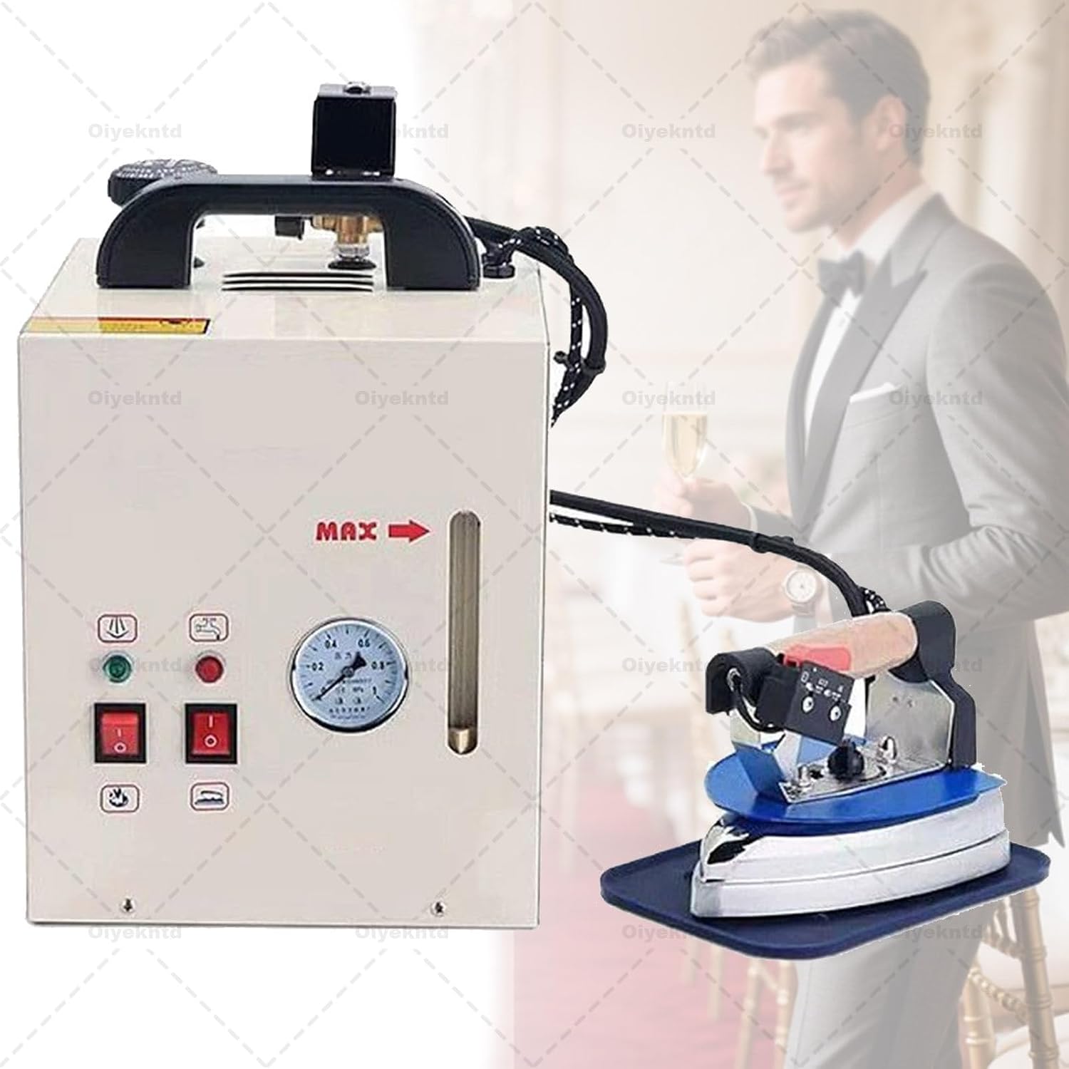 1600W Industrial Steam Ironing Station, 4L Boiler, 900W Iron Head, Professional Commercial Electric Steam Iron for Clothing Stores, Laundries & Factories​