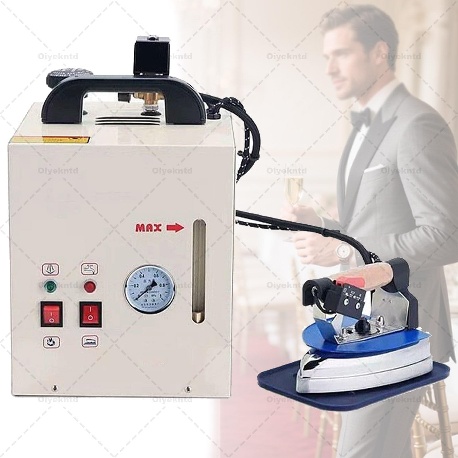 Przemysłowa stacja parowa o mocy 1600 W, bojler 4 l, głowica żelazka 900 W, profesjonalne komercyjne elektryczne żelazko parowe do sklepów odzieżowych, pralni i fabryk