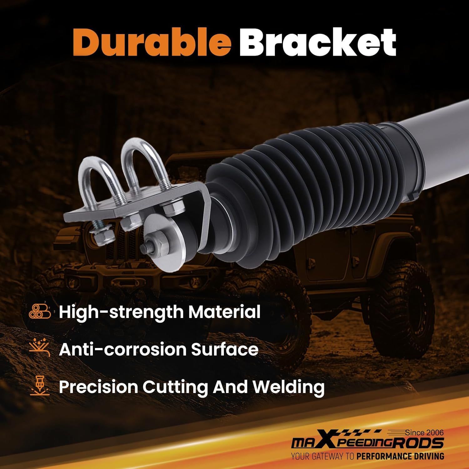 maXpeedingrods Steering Stabilizer for Jeep CJ7 4WD 1976-1986, CJ5 4WD 1959-1983, Scrambler 4WD 1981-1985, Dodge Raider 4WD 1987-1989, Suzuki Samurai 4WD 1986-1991