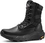 NORTIV8 Men's Military Tactical Work Boots Leather Motorcycle Combat Boots