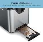 Chefman Smart Touch 4 Slice Digital Toaster, 6 Shade Settings, Stainless Steel Toaster 4 Slice with Extra-Wide Slots, Thick Bread Toaster and Bagel Toaster, +10, Defrost, Removable Crumb Tray
