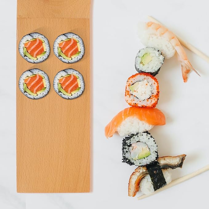 Bandeja de Madera para Sushi 30x10cm Curva miniatura 9