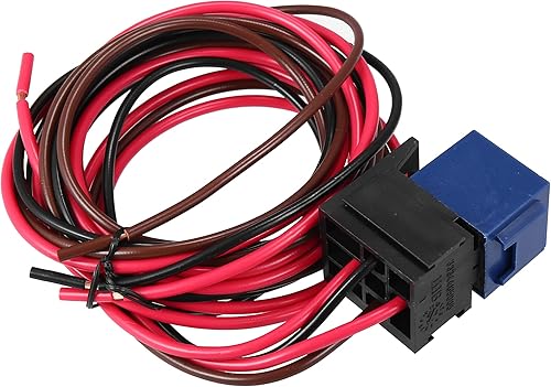 Miniatura 5 de X AUTOHAUX Kit de controlador de termostato de ventilador de radiador eléctrico de 12 V, kit de cable de relé de cableado para coche