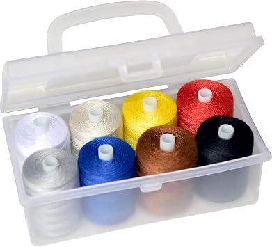 8 Colors Sewing Thread Spools for Hand & Machine Sewing, Emergency and Travel, DIY and Home, 8 Colors 350Yards per Polyester Thread Spools