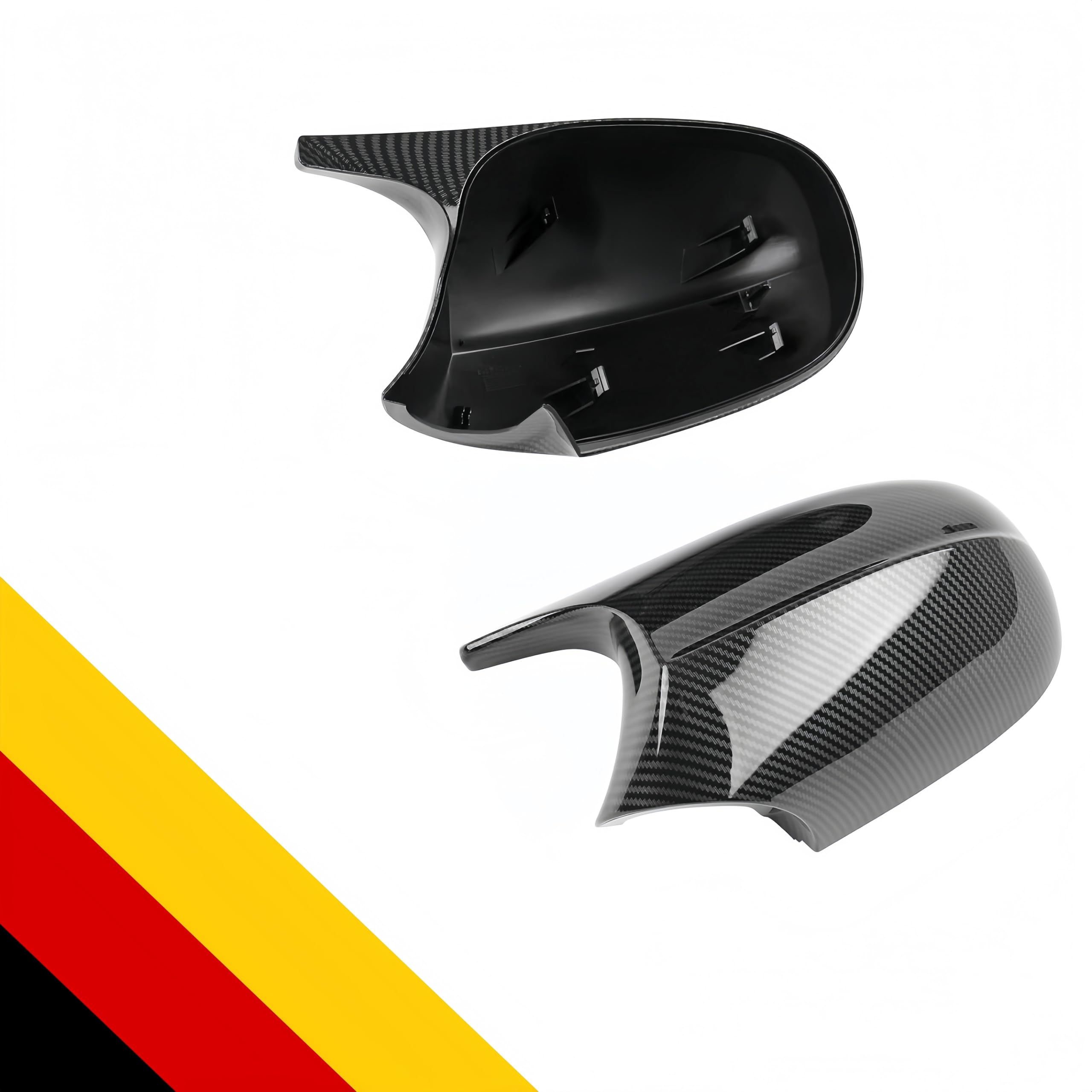 POETRYXIAO Copri specchietto retrovisore per auto, compatibile con B-MW Serie 1 E87 E81 E82 E88 LCI/3 Series E90 E91 E92 E93 LCI, adatti per tuning (fibra di carbonio)