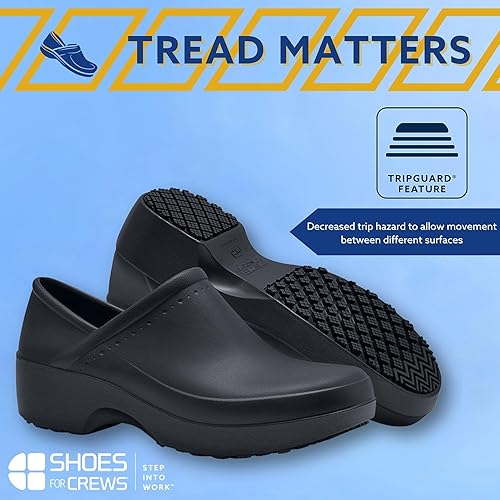 Miniatura 5 de Shoes for Crews Zuecos de trabajo antideslizantes para mujer, cómodos, antideslizantes, para el servicio de alimentos, hospitalidad, mantenimiento y