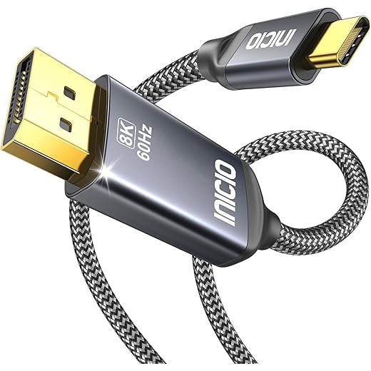 INICIO 8K USB C to DisplayPort Cable 1.8m