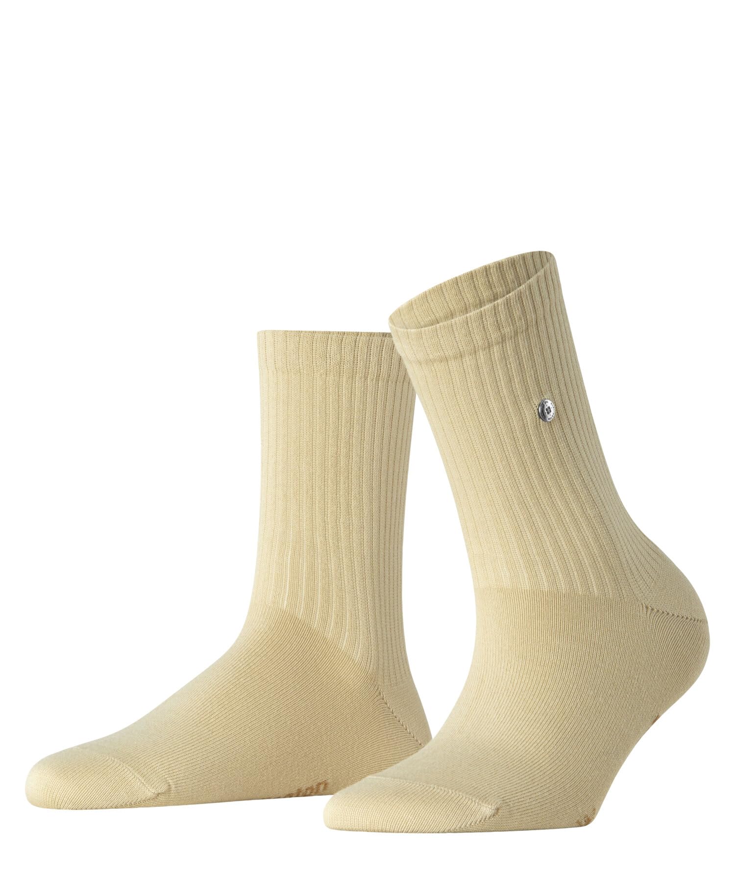 Burlington Women's Beige Cream 4011 Fleet Street W So Cotton Plain 1 Pair Socks, 3.5-7