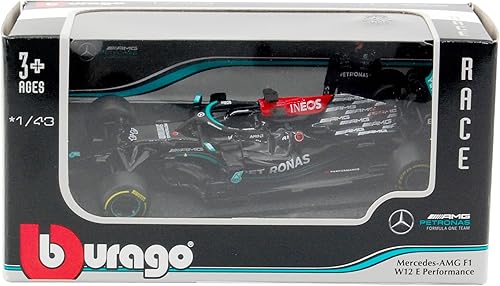 Miniatura 5 de Bburago Mercedes-AMG F1 W12 E Performance #44 Lewis Hamilton 2021 1/43 Modelo de automóvil fundido a presión 38038
