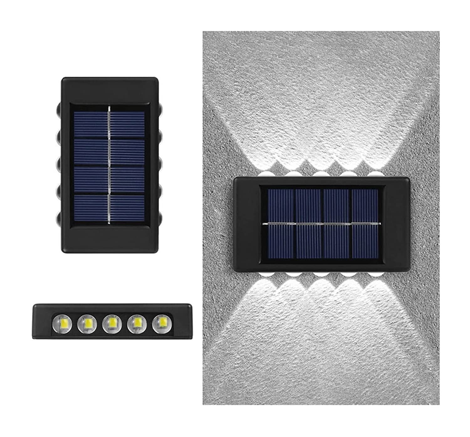Lampe murale de jardin extérieure étanche en aluminium noir