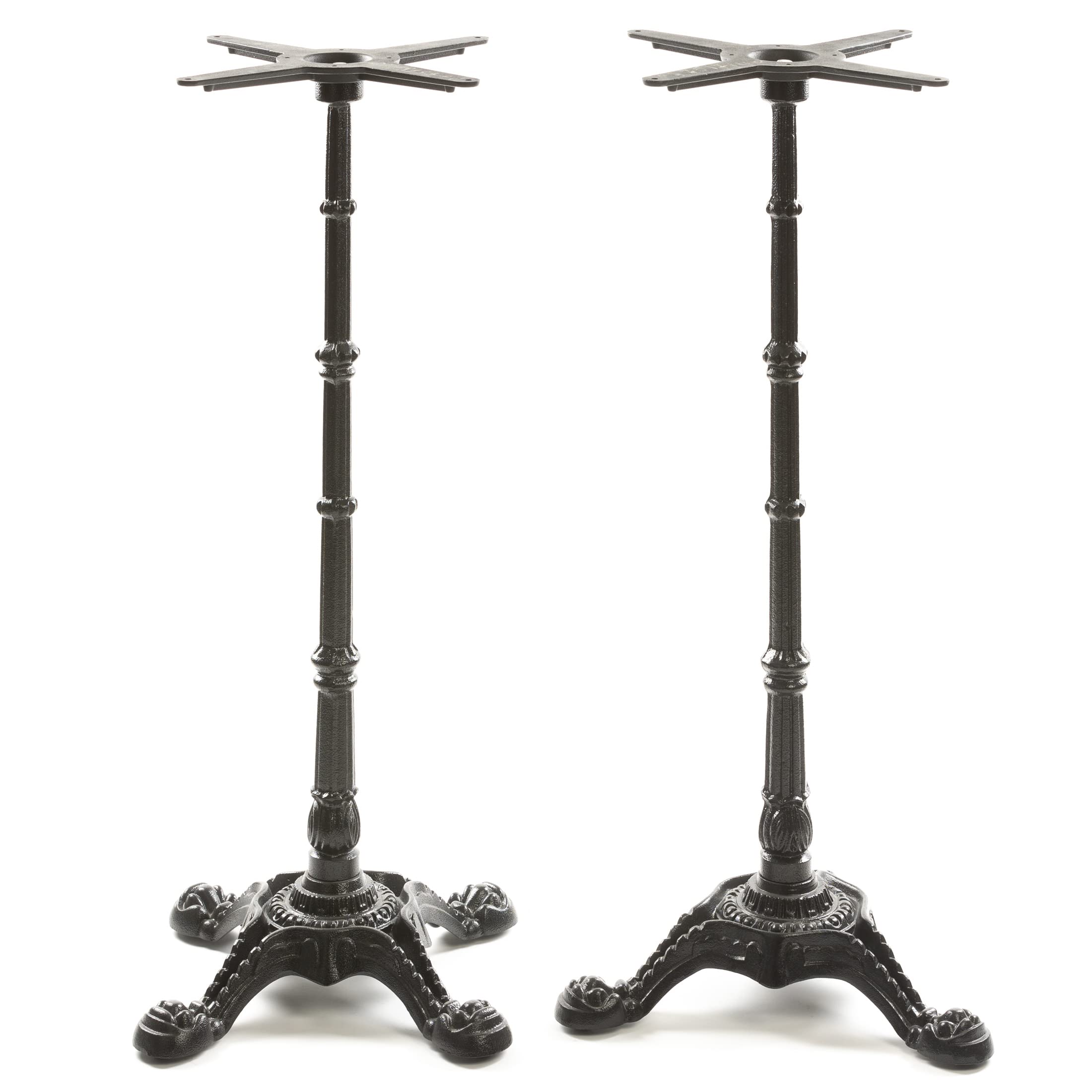 Stehtischgestell Tischbein Schwarz | Premium | PJ7518/110 | Gusseisen | Stehtisch | Höhe 108 cm | 23,3 kg | Standfläche 44x44 cm | max. Tischplattengröße Ø 80 cm