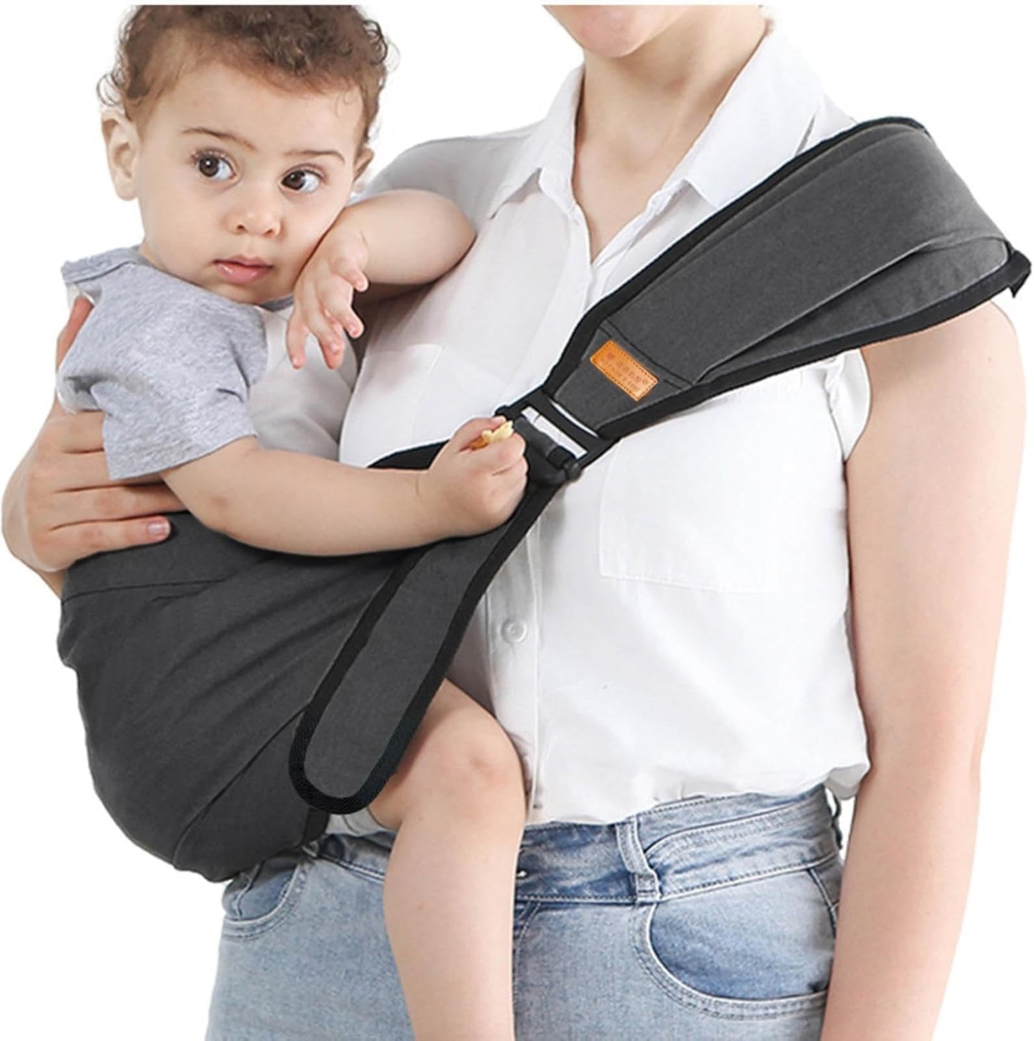 Fascia Portabebè Traspirante Regolabile - Marsupio Ergonomico Per Bambini Fino A 20kg, Nero - Foto 5